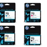PACK 04 CARTOUCHE ORIGINAL HP TRACEUR T630 712