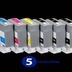 PACK 05 CARTOUCHES ORIGINAL CANON TRACEUR TM-300 PFI-120